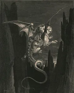 New terror I conceived at the steep plunge, c1890. Creator: Gustave Doré