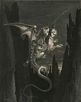 Dante Aligheri Gallery: New terror I conceived at the steep plunge, c1890. Creator: Gustave Doré