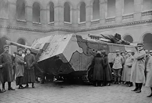 Tanks Prints: New type French Tank, camouflaged, 1917 or 1918. Creator: Bain News Service
