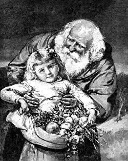 Emslie Prints: The New Year - drawn by A. E. Emslie, 1881. Creator: Adolphe Francois Pannemaker