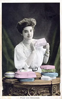 New Year Gift, French Postcard, c1900
