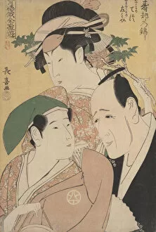 Choki Gallery: The New Year Niwaka Festival in the Pleasure Quarters, ca. 1796. Creator: Eishosai Choki