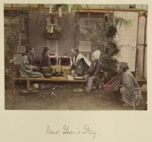 Engawa Prints: New Year's Day, about 1873-1883. Creator: Shinichi Suzuki I