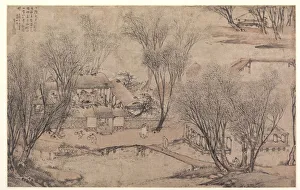 1621 Prints: New Years Day in a Village at Stone Lake, 1609. Creator: Li Shida (Chinese, c. 1549-c