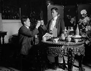 New Year Prints: New Years Greeting, Chinatown 1912, 1912. Creator: Bain News Service