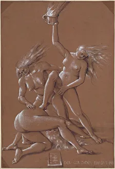 New Years Greeting with Three Witches, 1514. Artist: Baldung, Hans (1484-1545) New Years Greeting with Three Witches, 1514. Artist: Baldung, Hans (1484-1545)