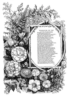 Sanc Grael Prints: A New Year's Wreath, 1871. Creator: William James Palmer