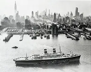 Docks Prints: New York City, c1955. Creator: Arthur Charles Kirby Ware