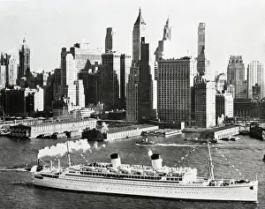 Docks Prints: New York City, c1955. Creator: Arthur Charles Kirby Ware