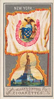 Skyline Prints: New York, from the City Flags series (N6) for Allen & Ginter Cigarettes Brands, 1887