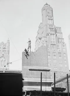 Construction Worker Prints: New York City views, between 1927 and 1938. Creator: Arnold Genthe