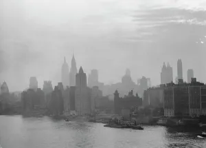 Skyscraper Prints: New York City views, skyline, between 1931 and 1938. Creator: Arnold Genthe