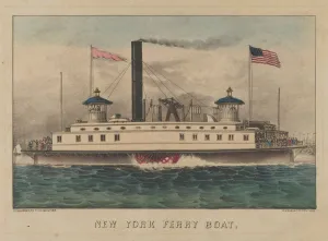 Currier And Ives Prints: New York Ferry Boat, ca. 1860-65. ca. 1860-65. Creators: Nathaniel Currier
