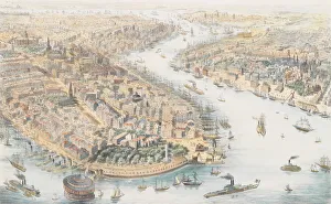 Steamboats Prints: New-York (From the Southwest), ca. 1852. Creator: K. Th. Westermann