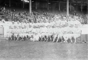 New York Giants at the Polo Grounds, New York (baseball), 1913. Creator: Bain News Service