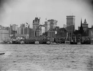 River Hudson Prints: New York from North River, between 1899 and 1901. Creator: Unknown