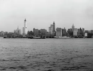 River Hudson Prints: New York skyline from Jersey, c.between 1910 and 1920. Creator: Unknown