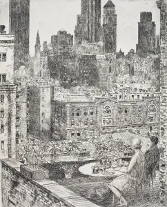 Frederick Childs Hassam Prints: New York Spring 1931, 1931. Creator: Frederick Childe Hassam