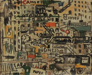 New York Prints: New York Street or New York Landscape, 1920. Creator: Torres-Garcia, Joaquin (1874-1949)
