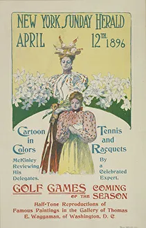 Posters Prints: The New York Sunday herald. April12th 1896. c1896. Creator: Charles Hubbard Wright