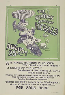 Posters Prints: The New York Sunday herald. August 25th 1895. c1895. Creator: Charles Hubbard Wright