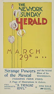 Posters Prints: The New York Sunday herald. March 29th 1896. c1896. Creator: Charles Hubbard Wright
