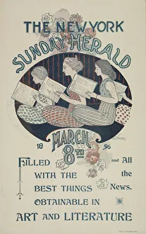 Posters Prints: The New York Sunday herald. March 8th 1896. c1896. Creator: Charles Hubbard Wright