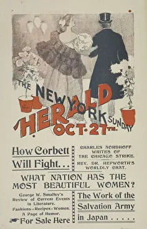 Posters Prints: The New York Sunday herald. Oct. 27th. c1895. Creator: Charles Hubbard Wright