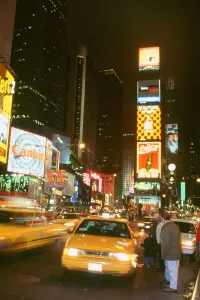 Nightlife Prints: New York taxi at night 1995