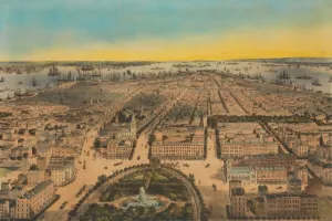 Churches Prints: New-York (Union Square, Looking South), 1850. Creator: Sarony & Co