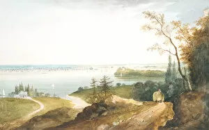 Hudson River Gallery: New York from Weehawk, ca. 1820-23. Creator: William Guy Wall