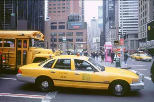 Road Junction Prints: New York yellow cab