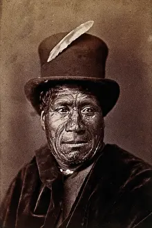 New Zealand Maori Man Print, 1800-1899. Art Prints, Posters