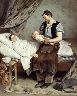 Newborn Prints: The newborn, 1881. Creator: Andre Gill
