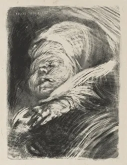 Newborn in a Bonnet (Le nouveau-ne au bonnet], 1890. Creator: Eugene Carriere