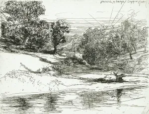 Seymour Haden Prints: Newcastle in Emlyn, 1864. Creator: Francis Seymour Haden