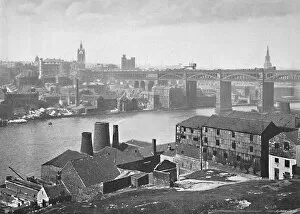 River Tyne Gallery: Newcastle-on-Tyne, from the Rabbit Banks, c1896. Artist: M Aunty