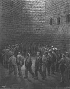 Penitentiary Prints: Newgate - Exercise Yard, 1872. Creator: Gustave Doré