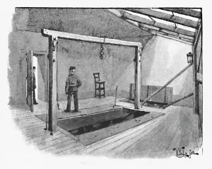 Newgate Gaol Prints: Newgate - The Gallows, 1891. Creator: William Luker