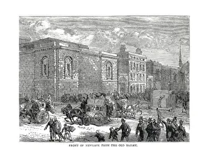Front of Newgate from the Old Bailey, 1878