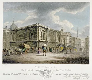 Newgate Prison, Old Bailey, City of London, 1800. Artist: Thomas Medland