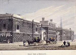 George Shepherd Prints: Newgate Prison, Old Bailey, London, c1815. Artist: George Shepherd