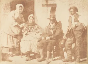 Adamson Hill And Prints: Newhaven Family, 1843-47. Creators: David Octavius Hill, Robert Adamson