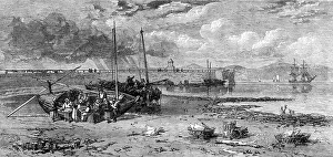 Fishwife Prints: Newhaven Pier: the fishing-boats arrived, 1862. Creator: Unknown