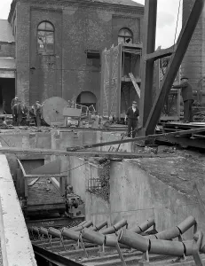 Conveyor Belt Prints: Newly installed conveyor sytem at Hickleton Main pit, Thurnscoe, South Yorkshire, 1961