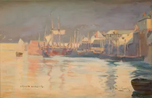 Charles H Prints: Newlyn Harbour, 1887. Creator: Charles H Whitworth