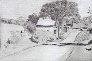 Frederick Childs Hassam Prints: Newmarket Road, 1917. Creator: Frederick Childe Hassam