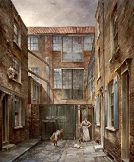 Riddle Prints: Newnhams Place, Bishopsgate, 1890-1891. Artist: Walter Riddle