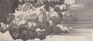 The News Brought to Olympus, dated 1516. Creator: Agostino Veneziano The News Brought to Olympus, dated 1516. Creator: Agostino Veneziano
