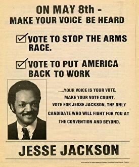 Nmaahc Collection: Newspaper insert for Jesse Jackson 1984 presidential campaign, 1984. Creator: Unknown